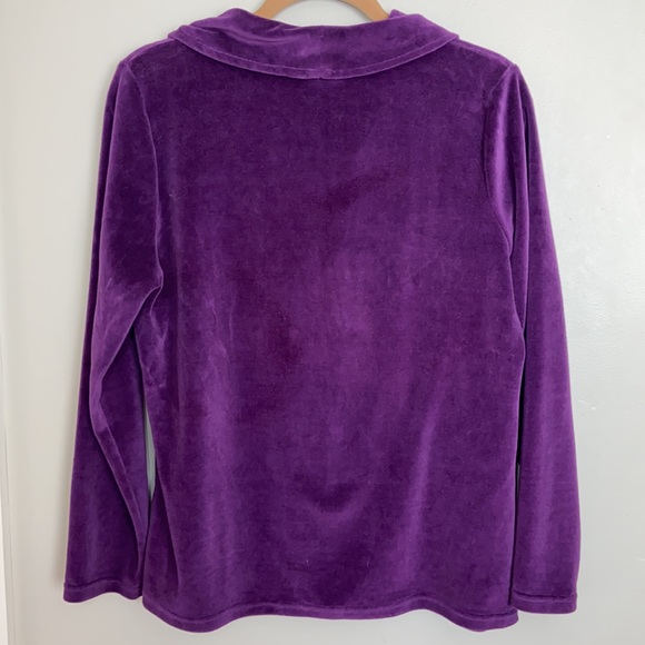 d&co. Essentials Medium Purple Cowl Neck Sweater - Picture 10 of 14